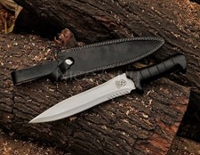 RE4 Leon Kennedy's Knife, Handmade 5160 Spring Steel Bowie knife, Tactical Knife picture