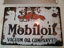 Mobiloil Motor Oil 8 x 12 Novelty Metal Sign New picture
