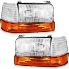 Headlights for 92-97 Ford F-150 F-Super Duty+Corners Signal Lights picture