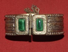 Vintage Hand Made cuff bracelet Metal Ethno picture