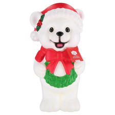 2 Ft Lighted Blow Mold Polar Bear Christmas Decoration, Multicolor picture