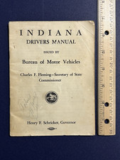 Vintage Indiana Drivers Manual BMV c1950 Henry Schricker Charles Fleming picture