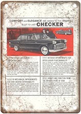 1962 Checker Vintage Automobile Ad Retro Look Metal Sign AM9011 picture