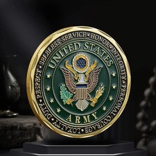 US Army Military Challenge Coin Veterans Memorial Souvenir Collectible Gift picture