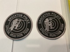 Brockton Police MA. Special Reaction Team collectable patch Set New picture