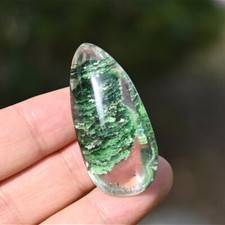 1pc Green Ghost phantom carved pendant Reiki Crystal decor crystal heal gift picture