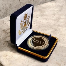 U S ARMY CHIEF WARRANT OFFICER 4 CHALLENGE Coin in Blue Velvet Case ·GREAT GIFT· picture