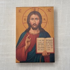 Pocket Icon - Christ the Teacher Wooden Icon picture