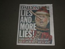 2018 AUGUST 6 NEW YORK DAILY NEWS - TRUMP OK TO RUSSIA MTG - LIES AND MORE LIES picture