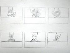 1990 SIMPSONS MARGE FOX Walt Disney ORIGINAL PRODUCTION cel STORYBOARD DRAWING picture