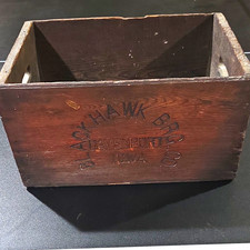 Vintage Primitive Blackhawk Brewing Co. Wood Beer Crate 1940-50 Davenport Iowa picture