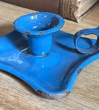 Antique French Enameled Candle Holder Paris Brocante Find picture
