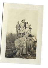 Vintage Vernacular Snapshot Family On A Rock picture