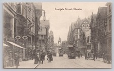 Vintage Eastgate Street Chester UK Black & White Postcard R.B. Ltd picture