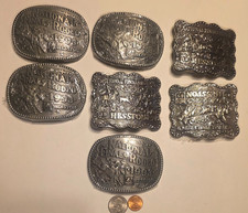 7 Vintage 1993 Hesston National Finals Rodeo Belt Buckles Sealed Wholesale Lot picture