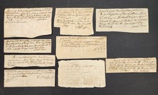 1780-90 antique ISAAC GRUBB 9pc ARCHIVE claymont de brandywine hundred history picture