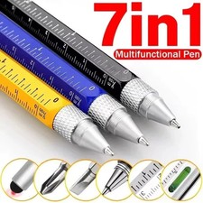 7-in-1 Multifunctional Ballpoint Pen Multi Tool Ruler Level Screwdriver Stylus picture