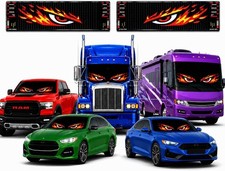 LED Eyes for Car Truck & RV Windshield, 2PCS 24×5 RGB, Ojos LED para picture