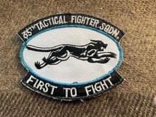 USAF Pilot Flight Suit Squadron Patch ~ 35th TFS Tactical Fighter ~ w/ Hook Loop picture