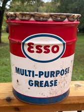 Vintage Esso 5 Five Gallon Metal Oil Can Empty  picture