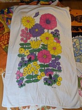 Butterfly Flower Power Mushroom Beach Towel Rare 60s 70s Vintage Groovy Retro picture