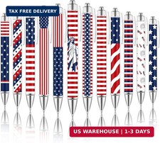 12 Pcs 4th of July Pens American Flag Ballpoint Pen Patriotic Themed 1.0 mm Inde picture