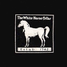 White Horse Cellar Scotch Flexible Magnet Rubber Advertise Fridge Liquor '70s picture