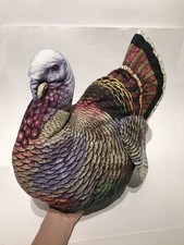 Vintage Turkey Stuffed Fabric Thanksgiving Table Decor Plushy (2LB Heavy) picture