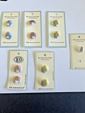 13 Vintage Buttons Beatrix Potter Collection, One with 100 Year Anniversary Logo picture