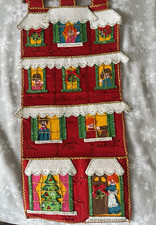Vtg. Bucilla ‘70s Jeweled”Holiday House”Christmas Felt&Sequin Cardholder Kit2842 picture