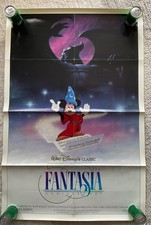 Walt Disney Fantasia Poster Sorcerer Mickey Vintage 1986 Rolled 22 x 28 picture
