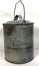 Vintage AT&SF RY SANTA FE RAILWAY Railroad Galvanized  Bucket Can Kerosene WATER picture