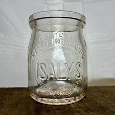 Isalys Milk Bottle Embossed Stubby Half Pint From Youngstown Ohio, Isalys Milk picture