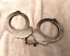 Nice Antique Police Department CPD #327 Peerless Handcuffs No key picture