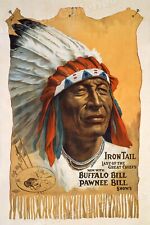 1912 Buffalo Bill Wild West Show - Chief Iron Tail Poster - 20x30 picture