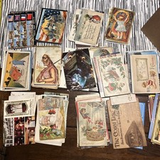 100+ Antique Vintage Postcard Lot Paper Ephemera picture