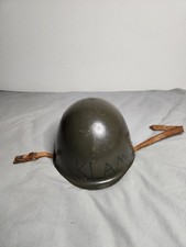 Vintage Polish WZ. 67 Steel Combat Helmet Hat Cold War Military Army Green EUC picture