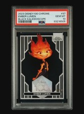 2023 Topps Disney Chrome 100 Ember Lumen #97 Black Kaleidoscope /10 PSA 10 picture