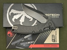 Microtech Signature Manual Amphibian Ram-Lok Knife Fluted Carbon Fiber,DLC Blade picture