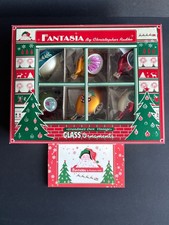 CHRISTOPHER RADKO NEW CASTLE WOODS ORNAMENT SET OF 6 picture