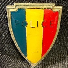 Vintage French Policewoman Uniform Set Shirt skirt Hat Tricolor Insignia picture