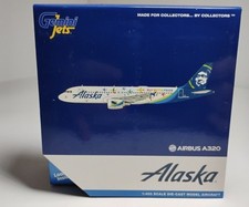 GeminiJets Alaska Airlines Airbus A320 1:400 Die-Cast Aircraft Model picture