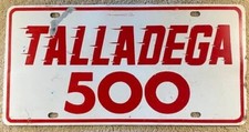 Talladega 500 Vintage Booster License Plate Superspeedway Lincoln Alabama Racing picture
