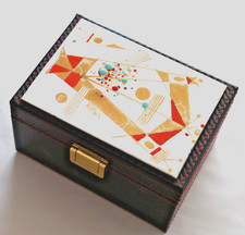 EDWARD WINTER ENAMEL  BOX AND LIGHTER SET -SUPERB  picture