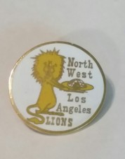 Vtg Rare  NORTH WEST LOS ANGELES LIONS CLUB  Pin Push-Back Pin  picture