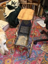 1880s Doll Stroller/Pram Willow wood  Frame, untouched Antique Condition🔥❤️🔥 picture