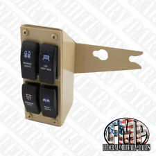 LIGHTED MILITARY HUMVEE 4-GANG TAN ROCKER SWITCH PANEL WITH 24V SWITCHES M998 picture