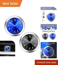 Universal Mini Car Clocks with Luminous Display - 2pcs Dashboard & Vent Clocks picture