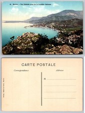 Menton France General View Italian Border Palais des Cartes Postcard picture