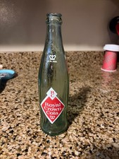 Vintage Royal Crown Cola 12 oz Glass Bottle, Red Diamond RC ACL, Crown Logo picture